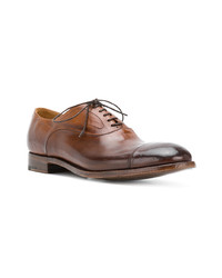 Chaussures richelieu en cuir marron Alberto Fasciani