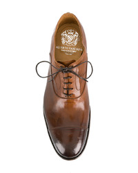Chaussures richelieu en cuir marron Alberto Fasciani