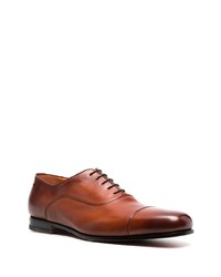 Chaussures richelieu en cuir marron Santoni