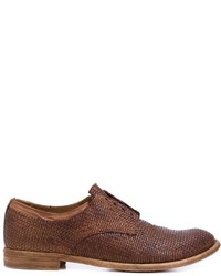 Chaussures richelieu en cuir marron Officine Creative