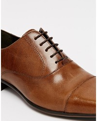 Chaussures richelieu en cuir marron Asos
