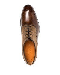 Chaussures richelieu en cuir marron Bontoni