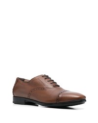 Chaussures richelieu en cuir marron Salvatore Ferragamo