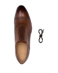 Chaussures richelieu en cuir marron Bally