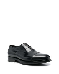 Chaussures richelieu en cuir noires Santoni