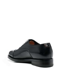 Chaussures richelieu en cuir noires Santoni