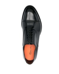 Chaussures richelieu en cuir noires Santoni