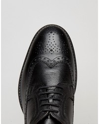 Chaussures richelieu en cuir noires Base London