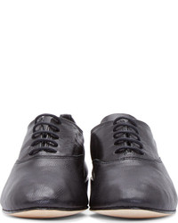 Chaussures richelieu en cuir noires Repetto