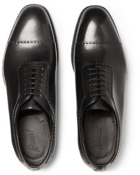 Chaussures richelieu en cuir noires Brioni