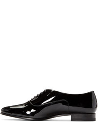 Chaussures richelieu en cuir noires Saint Laurent