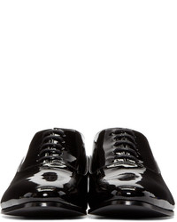 Chaussures richelieu en cuir noires Saint Laurent