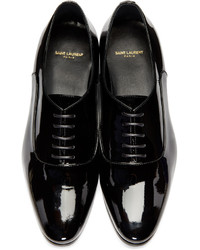 Chaussures richelieu en cuir noires Saint Laurent