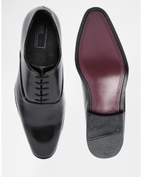 Chaussures richelieu en cuir noires Asos