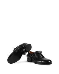 Chaussures richelieu en cuir noires Gucci