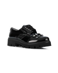 Chaussures richelieu en cuir noires Baldinini