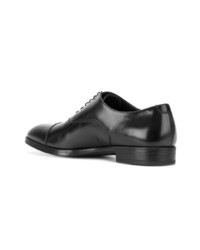 Chaussures richelieu en cuir noires Giorgio Armani