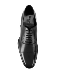 Chaussures richelieu en cuir noires Giorgio Armani
