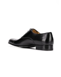 Chaussures richelieu en cuir noires a. testoni
