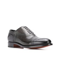 Chaussures richelieu en cuir noires Santoni