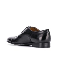 Chaussures richelieu en cuir noires Pantanetti