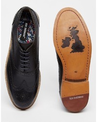 Chaussures richelieu en cuir noires Ben Sherman