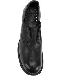 Chaussures richelieu en cuir noires Guidi