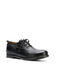 Chaussures richelieu en cuir noires Silvano Sassetti