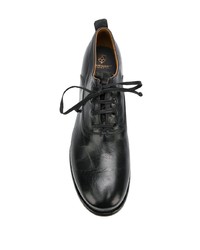 Chaussures richelieu en cuir noires Silvano Sassetti