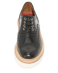 Chaussures richelieu en cuir noires Grenson