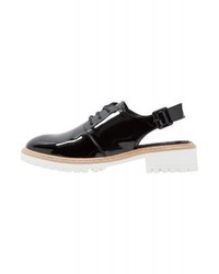 Chaussures richelieu en cuir noires Even&Odd
