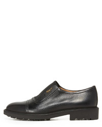 Chaussures richelieu en cuir noires Salvatore Ferragamo