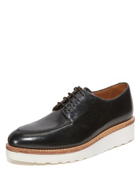 Chaussures richelieu en cuir noires Grenson