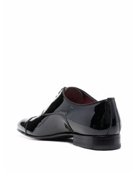 Chaussures richelieu en cuir noires Corneliani