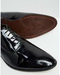 Chaussures richelieu en cuir noires Base London