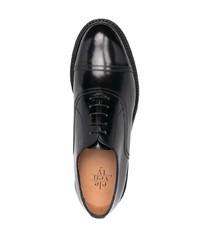 Chaussures richelieu en cuir noires Eleventy