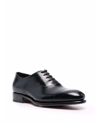 Chaussures richelieu en cuir noires Santoni