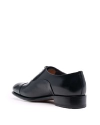 Chaussures richelieu en cuir noires Santoni