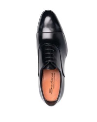 Chaussures richelieu en cuir noires Santoni