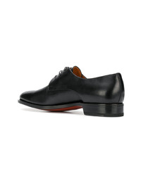 Chaussures richelieu en cuir noires Santoni