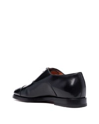 Chaussures richelieu en cuir noires Santoni