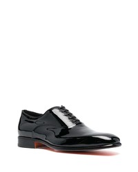 Chaussures richelieu en cuir noires Santoni