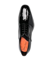 Chaussures richelieu en cuir noires Santoni