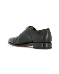 Chaussures richelieu en cuir noires Santoni