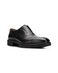 Chaussures richelieu en cuir noires Salvatore Ferragamo