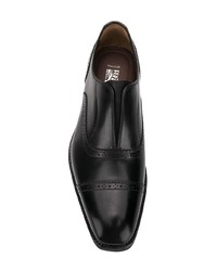 Chaussures richelieu en cuir noires Salvatore Ferragamo