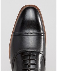 Chaussures richelieu en cuir noires Steve Madden