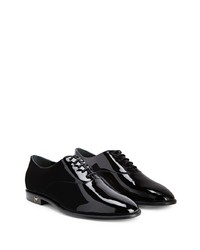 Chaussures richelieu en cuir noires Giuseppe Zanotti