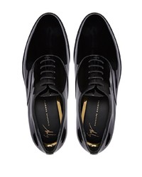 Chaussures richelieu en cuir noires Giuseppe Zanotti