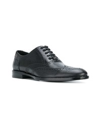 Chaussures richelieu en cuir noires Dolce & Gabbana